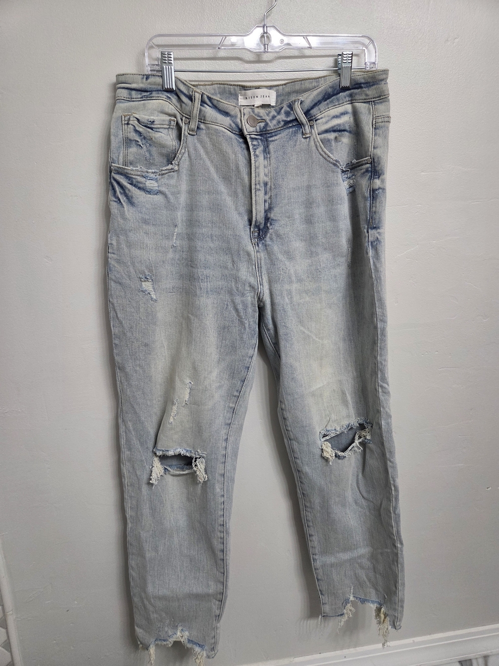 Risen Light Blue Distressed Women's Jeans